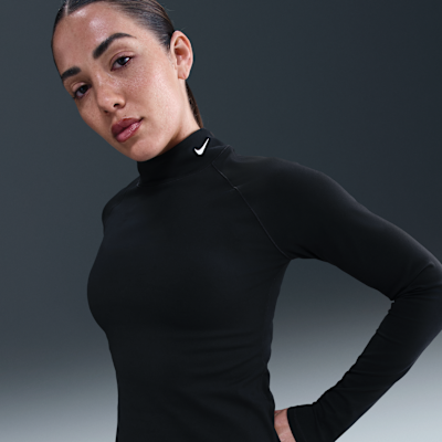 Nike Pro Women's Dri-FIT Long-Sleeve Mock-Neck Top. Nike.com